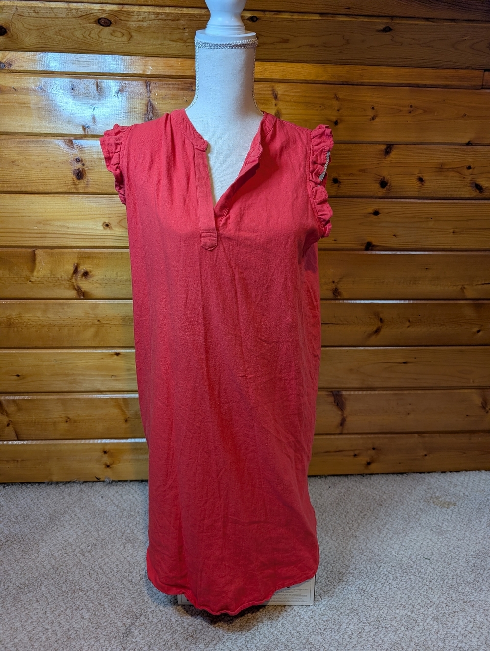 Dreamers Coral Sleeveless Shift Dress